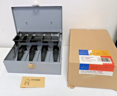 NUEVO Sparco Gris Caja Controlador de Efectivo 15507 Clips con Resorte Bandeja de 5 Compartimentos Foto 1 de 4