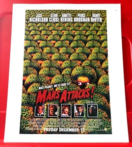 Mars Attacks Jack Nicholson Movie/Film Poster Art PICTURE / PRINT 12" x 9.5" - Imagen 1 de 3