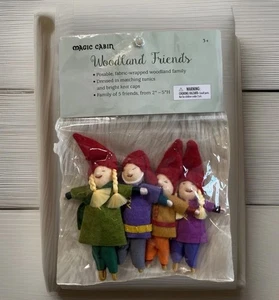 Magic Cabin Woodland Friends Stoff gewickelte Puppen 2” 5” Familie Neu - Bild 1 von 14