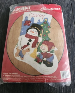 Bucilla Teddy Schneemann Strumpf Filz Applikation Set 33187  - Bild 1 von 3