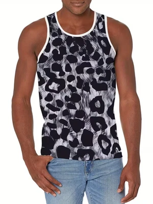 Camiseta sin mangas con estampado de leopardo en 3D  Foto 1 de 4