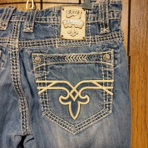 Rock Revival mens jeans Royce Relaxed Straight 36x33 blue designed for Buckle - Picture 1 of 11