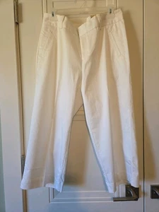 Dockers Stretch Caprihose kurze Hose Damengröße 12 weiß Satin neu mit Etikett - Bild 1 von 13