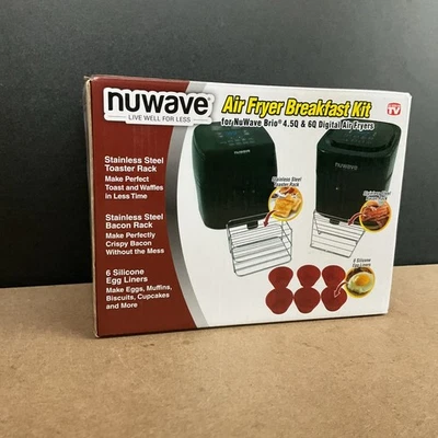 NuWave Brio Air Fryer Breakfast Kit for 4.5 & 6 Qt Toaster Racks Silicone Liners - Image 1 of 4