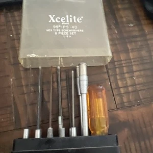 Xcelite USA 11-Piece Allen Hex Socket Driver Set No 99PS-40 with Case VTG - Picture 1 of 9