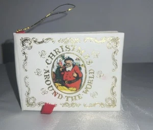 Vintage 1979 Kurt Adler Christmas Around the World Miniature Book Ornament - Picture 1 of 11