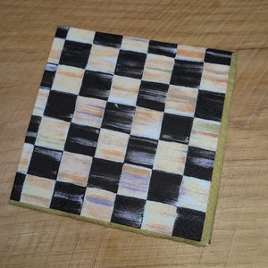 MacKenzie Childs Courtly Check Luncheon Napkins for Decoupage Crafts 12.75" - Picture 1 of 7