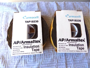 (2) Armacell TAP18230 Self Sealing Rubber Insulation Foam Tape 2 in x 30 ft USA - Picture 1 of 5