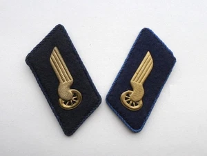 DDR Deutsche Reichsbahn Uniform Kragenspiegel blau German Railroad collar tabs - Bild 1 von 4