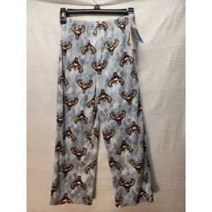 Cuddl Duds Boys Pajama Pants Size 8 Fleece Reindeer Holiday Warm - Picture 1 of 7
