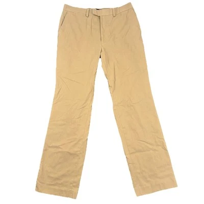 Pantalones de vestir Louis Raphael Limited para hombre 34x32 calce moderno tostado Foto 1 de 4