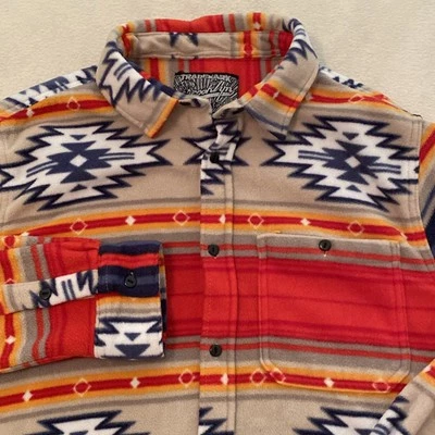 Trademark Brooklyn Cloth Men's Size XL Aztec Southwest Fleece Button Up Shirt - Image 1 of 4