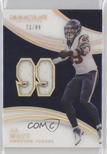 2016 Panini Immaculate Immaculate Numbers Memorabilia /99 JJ Watt #JW - Picture 1 of 4