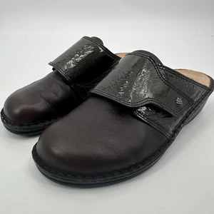 Finn Comfort Schuhe Damen Größe EU 42 schwarz Lack Riemen Clogs Pantoletten Made Germany - Bild 1 von 10