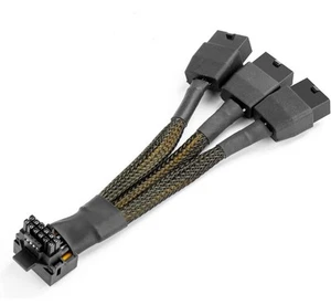 16Pin GPU Cable to 3X 8Pin Pcie - 16AWG PCIE 5.0 12VHPWR 600W 90 Degree Right B - Picture 1 of 4