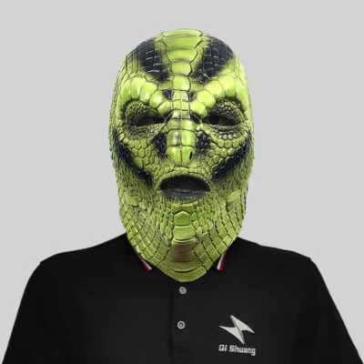Halloween Masquerade Latex Scary Creepy Lizard Mask Prank Party Cosplay Costumes - Image 1 of 4