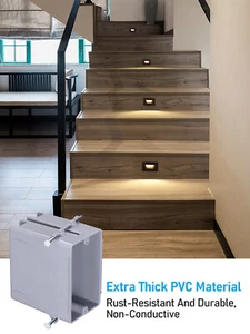 Paquete de 6 cajas de toma de corriente, caja J eléctrica de PVC para interruptor, GFCI, luz de paso - Imagen 1 de 25