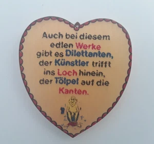 WC Schild Toilettenschild witzig Holz Vintage Herzform - Bild 1 von 2