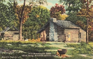 Mountaineers Cabin Great Smoky Mtns National Park, TN Vintage PC - Picture 1 of 2
