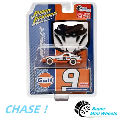 CHASE ! White Lightning ! 1:64 2008 Dodge Viper SRT10 Gulf Super Mini Wheels - Image 1 of 2