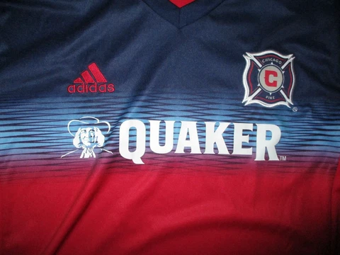Older CHICAGO FIRE FC Quaker Adidas Climacool Jersey XL MLS Soccer Football Cover