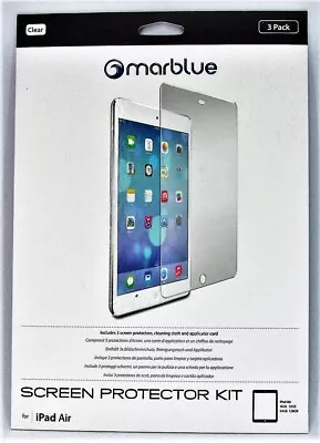 3-Pack Screen Protector Ipad Air 1/2 PET Film Marblue AJSP13 9.7 Anti-scratch - Image 1 of 4