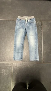 Gap Boys Denim Jeans Slim Fit With Gray Elastic Waistband Size 5 - Picture 1 of 6