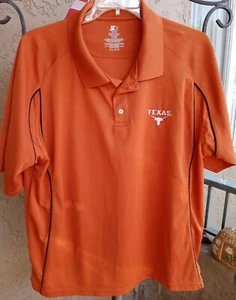 Texas Longhorns (NCAA) burnt orange polo shirt, sz XL, Starter brand  - Picture 1 of 10