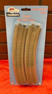 Atlas Trainkids 18" Radius Curve Track 6pcs (Half Circle) NEW - Image 1 of 2
