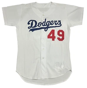 Vintage 1997 Russell Tom Candiotti Los Angeles LA Dodgers Baseball Game Jersey - Picture 1 of 4