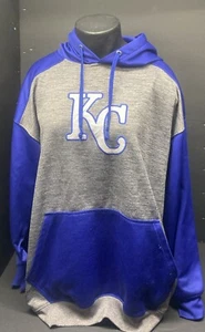 Majestic Kansas City Royal Hoodie Polyester Blue /Gray Size 3XL - Picture 1 of 13