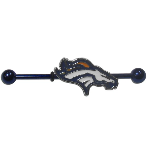 Denver Broncos Stainless Steel Industrial Slider Barbell NFL Football Cover
