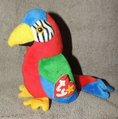 ORIGINAL TY BEANIE BABIES Original Ty Beanie Baby JABBER Papagei mit Tag Vitrinenstück Geschenk