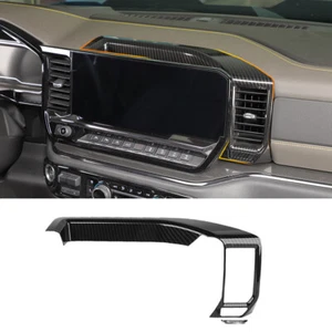 Center Console Navigation Panel Abdeckung Trim Für Chevy Silverado Carbon Faser - Picture 1 of 12