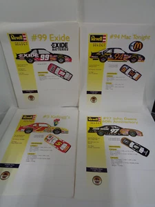 Vintage 1990's Revell Select Promo Pamphlet for NASCAR  Model Kits (4pc) - Picture 1 of 5