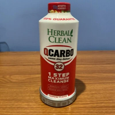 Herbal Clean QCarbo32  Maximum Detox Supplement Drink, Red Tropical 32oz - Image 1 of 2