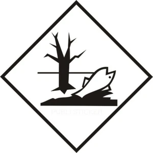 ADESIVI NORMATIVA ADR - MATERIE PERICOLOSE PER L'AMBIENTE - SEGNALE SICUREZZA - Picture 1 of 3