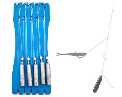 Dropshot Montagen mit Seitenarm Stabblei Haken Klemmblei Barsch Angeln - Bild 1 von 4