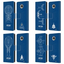 STAR TREK SHIPS OF THE LINE TNG LEATHER BOOK WALLET CASE FOR MOTOROLA PHONES