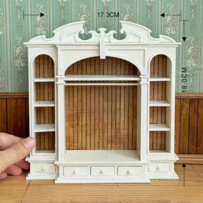 Mueble armario vintage miniatura casa muñecas escala 1/12 sin terminar Foto 1 de 3