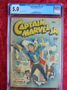 CAPITÁN MARVEL JR #30 FAWCETT 1945 EDAD DE ORO CGC ¡CALIFICADO 5,0! - Imagen 1 de 2