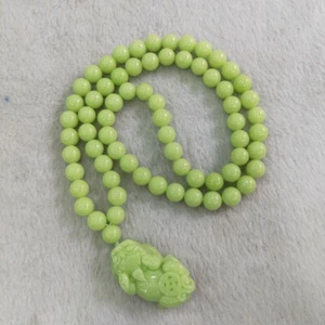 2 piece 10mm "Glow In The Dark" Luminous Stone Rounds Beads Neck Pixiu pendant - Picture 1 of 5