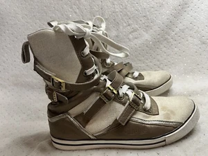 L.A.M.B YORBA TEX HIGH TOP Women’s Sneakers Shoes White 92087263 Size 8 - Picture 1 of 9