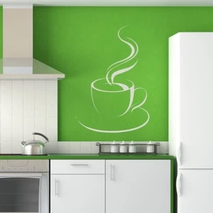 Pegatina artística de pared para taza de té/café (AS10022) - Imagen 1 de 2