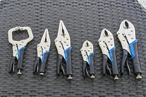 Vice Grips 6-Pack Vise Grip Pliers 5"/7"/10"Curved Jaw Locking Tools New - Picture 1 of 6