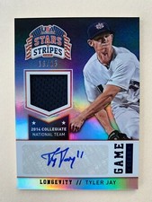 2015 Panini USA Baseball TYLER JAY Auto Jersey Rookie Holo Foil SP /25 Game Gear
