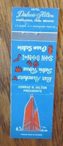 CHIHUAHUA, MEXICO MATCHBOOK MATCHCOVER: PALACIO HILTON HOTEL -F - Picture 1 of 1