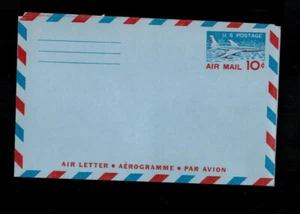 A-1599**UC32 10c Mint Air Letter Aerogram EntireW/2 line Inscription On Back - Picture 1 of 1