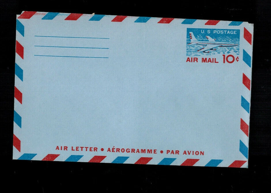 A-1599**UC32 10c Mint Air Letter Aerogram EntireW/2 line Inscription On Back - Image 1 of 1
