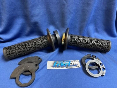 MOOSE RACING 36 Series Clamp-On Grips - Lock-On - Black/Gold YAMAHA KTM HONDA - Image 1 of 4